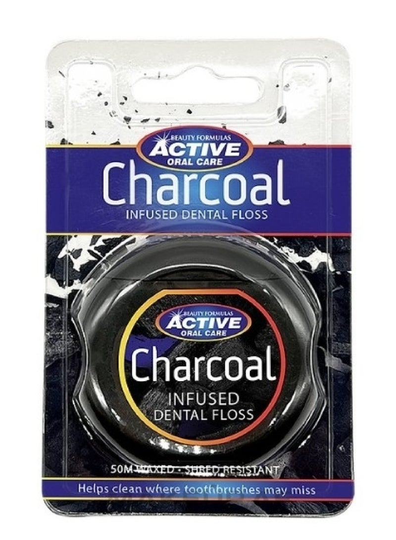 BEAUTY FORMULAS CHARCOAL INFUSED DENTAL FLOSS