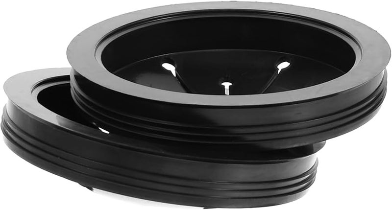 قطعتان من واقي الرش الأسود للتخلص من القمامة، حاجز حوض قابل للإزالة، غطاء مصرف - Image 1