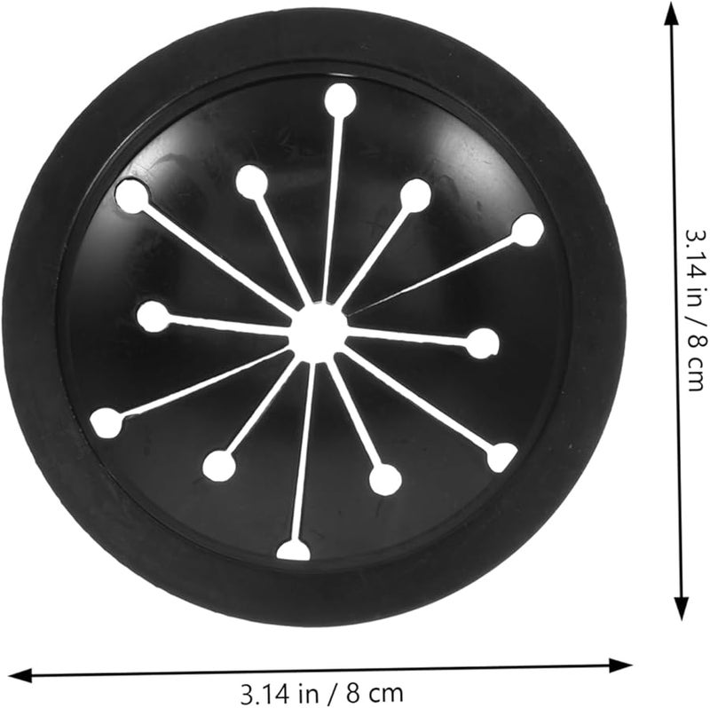 قطعتان من واقي الرش الأسود للتخلص من القمامة، حاجز حوض قابل للإزالة، غطاء مصرف - Image 5