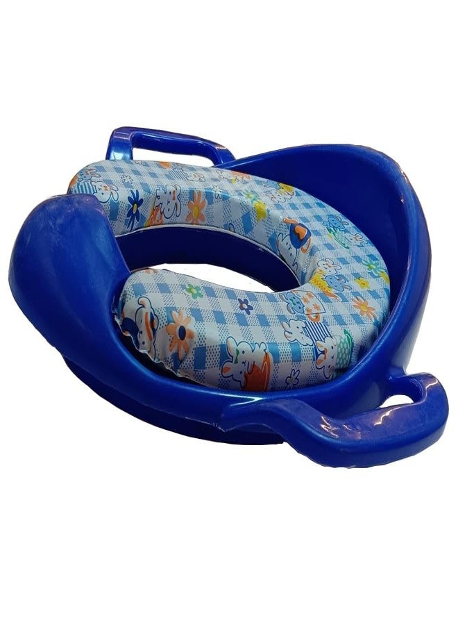 GIANT IMPEX Baby Potty Training Seat Toddler Toilet Pot Toilet Training Chair for Kids Toddlers - Comfortable Safe Cushioned Potty Seat for Western Toilet - 0 to 5 Years (Blue) - Image 2