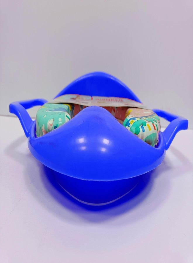 GIANT IMPEX Baby Potty Training Seat Toddler Toilet Pot Toilet Training Chair for Kids Toddlers - Comfortable Safe Cushioned Potty Seat for Western Toilet - 0 to 5 Years (Blue) - Image 3