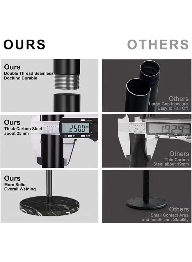 Beauenty Coat Rack,Freestanding Clothes Stand Rack with Marble Base,Metal Garment Rack Hall Coat Tree,Space-Saving Clothes Hanger Organizer for Hanging Clothes,Handbags,Umbrella - Image 4