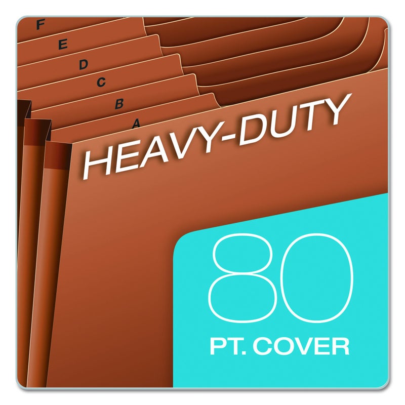 Pendaflex R217DHD Heavy-Duty Expanding Open Top File, 31 Pockets, 1/3 Tab, Letter, Brown - Image 3