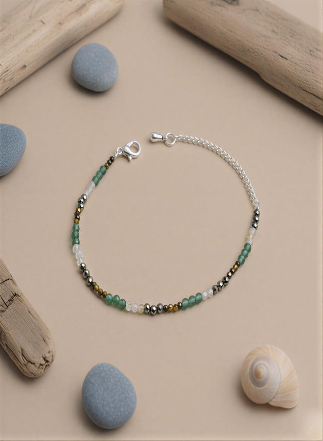 Japam Money Magnet Anklet with Pyrite, Tiger Eye, Citrine & Aventurine Beads - Handcrafted Spiritual Jewellery for Wealth & Prosperity | Certificate of Authenticity - Image 5