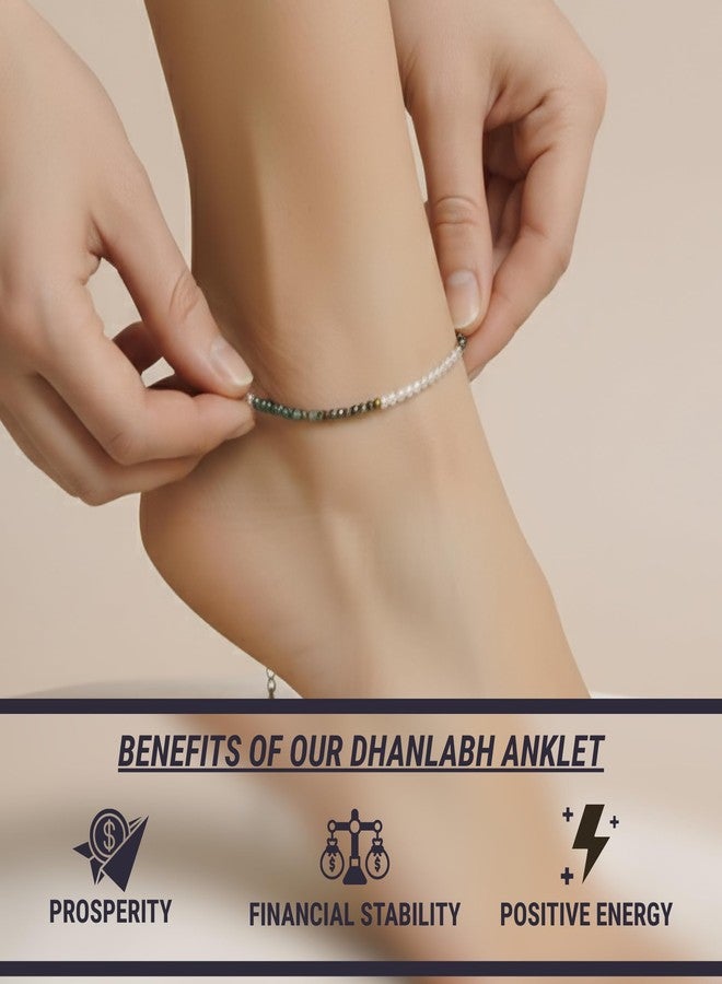 Japam Money Magnet Anklet with Pyrite, Tiger Eye, Citrine & Aventurine Beads - Handcrafted Spiritual Jewellery for Wealth & Prosperity | Certificate of Authenticity - Image 2