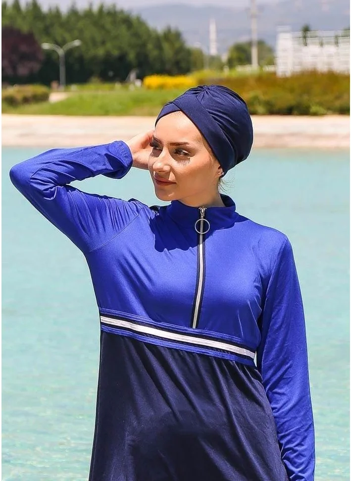 مارينا Navy Blue Cross Detailed Sea Bonnet B2103