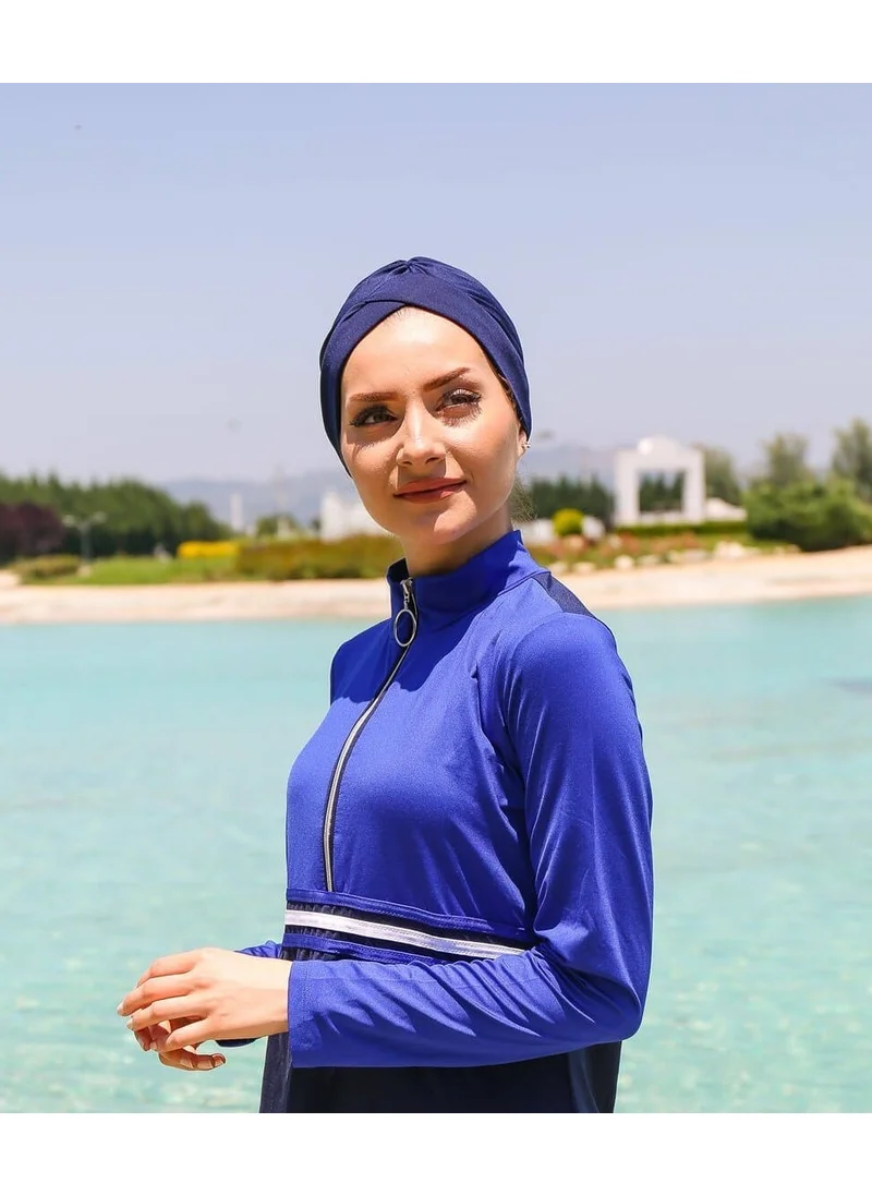 مارينا Navy Blue Cross Detailed Sea Bonnet B2103