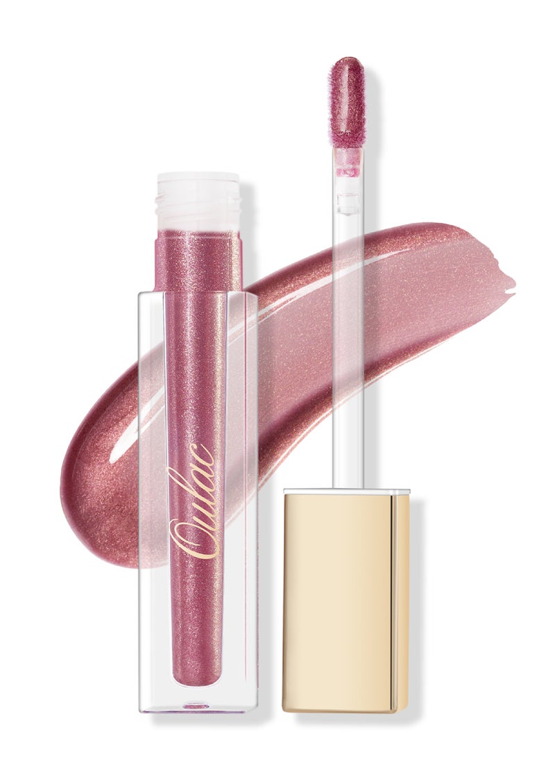 Hydrating Light Nude Lip Gloss with Mirror Finish Moisturizing & Reduce Fine Lines Lip Oil Refuse Chapped Lips Non Sticky Lip Gloss for Girls Women, 4.5ml - Glamorize - C08