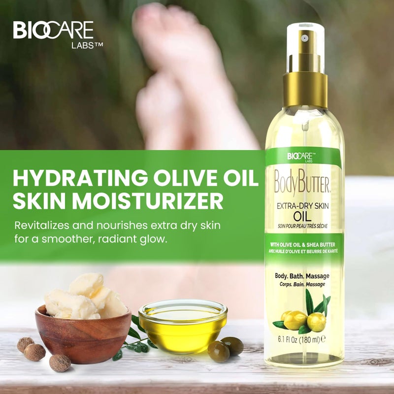 Biocare Skin Renewal Olive Oil Moisturizer for Extra Dry Skin - Nourishing Body Oil with Shea Butter & Vitamin E, Soothes & Hydrates 6.1 oz - Image 2