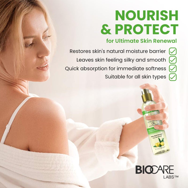 Biocare Skin Renewal Olive Oil Moisturizer for Extra Dry Skin - Nourishing Body Oil with Shea Butter & Vitamin E, Soothes & Hydrates 6.1 oz - Image 5