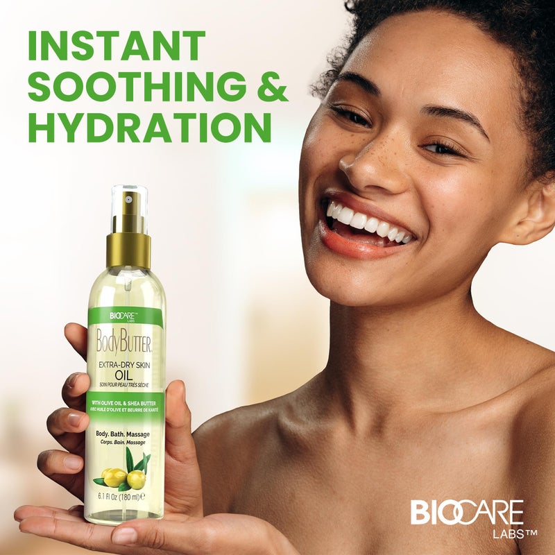 Biocare Skin Renewal Olive Oil Moisturizer for Extra Dry Skin - Nourishing Body Oil with Shea Butter & Vitamin E, Soothes & Hydrates 6.1 oz - Image 3