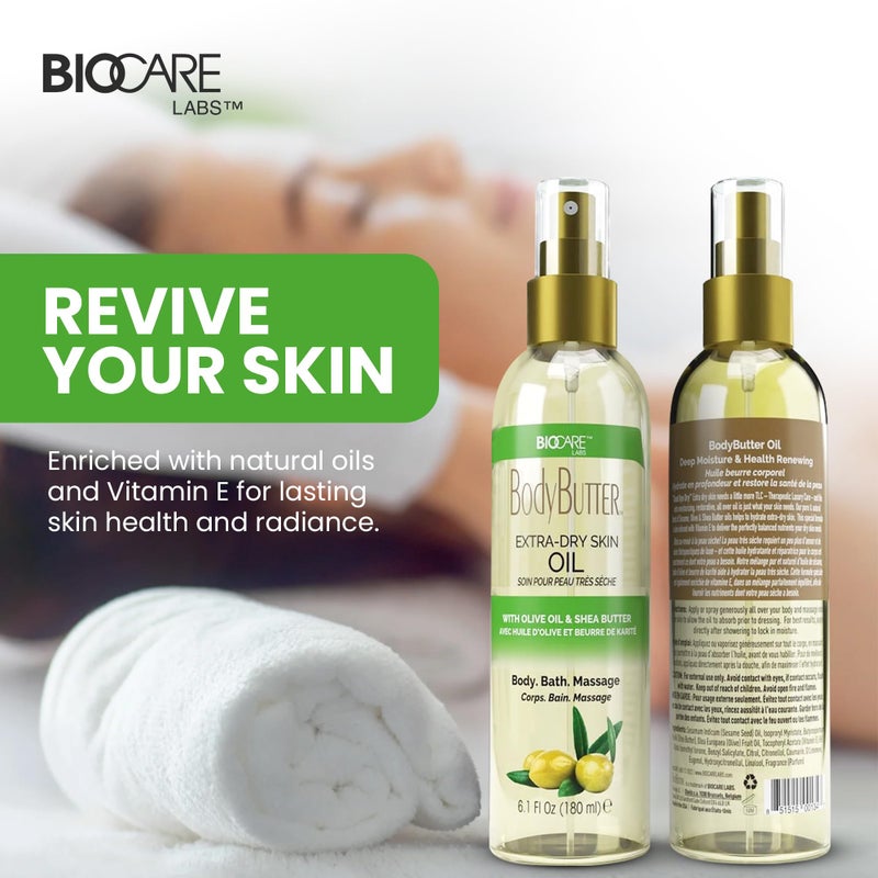 Biocare Skin Renewal Olive Oil Moisturizer for Extra Dry Skin - Nourishing Body Oil with Shea Butter & Vitamin E, Soothes & Hydrates 6.1 oz - Image 4