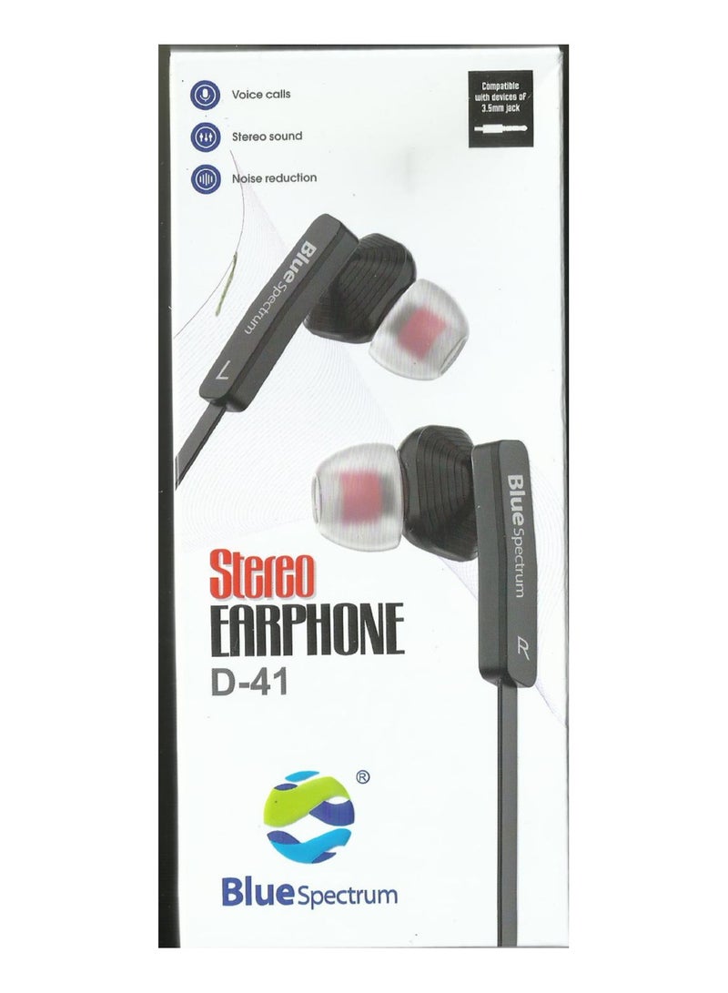 Blue Spectrum in-ear headphones for smartphones, black - Image 1