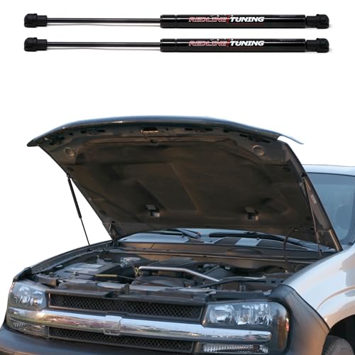 Redline Tuning 21-16008-02 Hood QuickLIFT Plus System Compatible with Chevy Trailblazer 2002-2009 (Black Powder Coated Hardware & Black Gas Struts) - Image 3