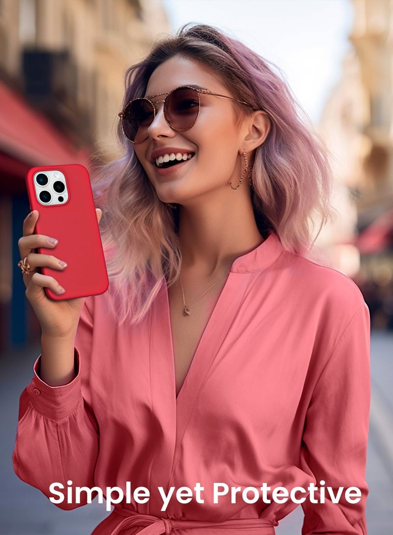 Houmt iPhone 15 Pro Case 6.1" Slim Liquid Silicone Soft Gel Rubber with 2X iPhone 15 Pro Screen Protector Shockproof Protective Phone Case Anti-Scratch Microfiber Lining for Apple iPhone 15 Pro - Image 5