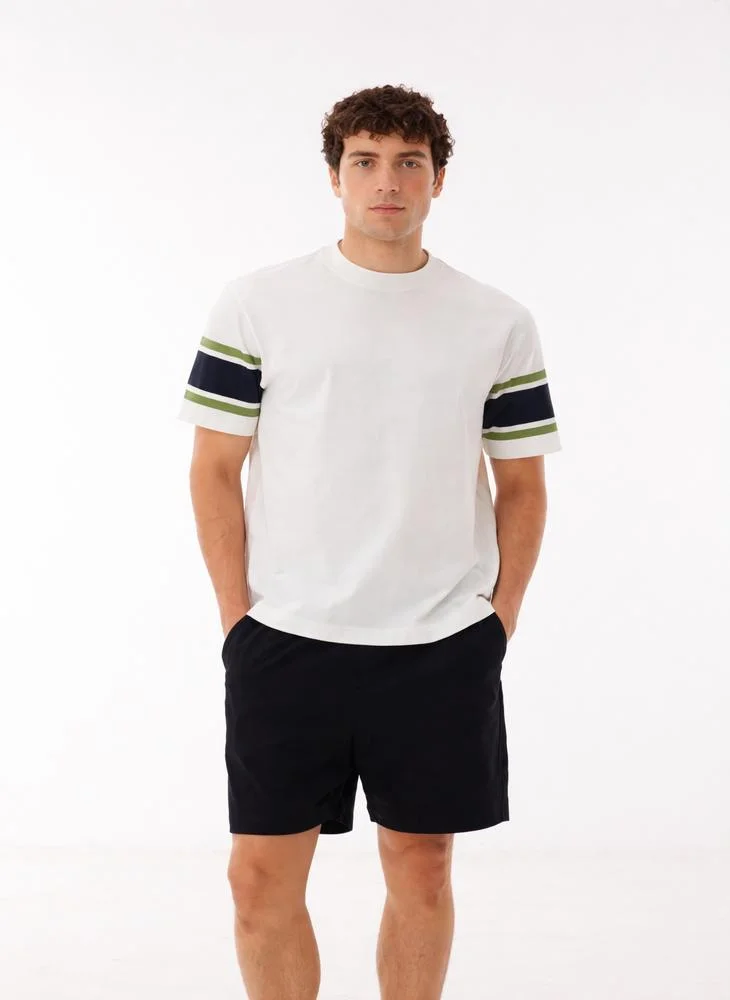 Ashita Fernandes  Solid Drawstring Waist Shorts for Men | Best Price UAE