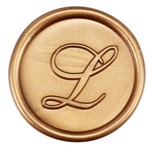 Yoption Brass Letter L Sealing Wax Stamp Rosewood Handle 1 inch Diameter Art and Decorating - Image 3