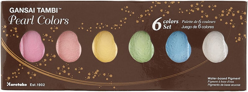 Kuretake Gansai Tambi Pearl Colors 6 Color Set