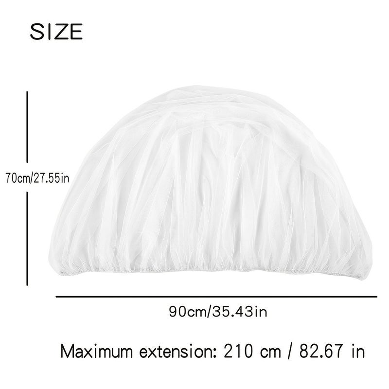 Baby Bed Safety Mesh Tent Breathable White Double Mosquito Net Easy Assemble Lightweight Crib Bassinet Playpen Insect Sunlight Protection Daycare Decor Gift - Image 2