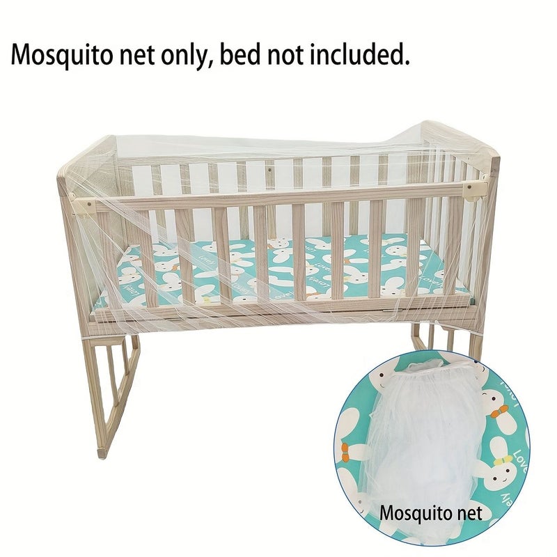 Baby Bed Safety Mesh Tent Breathable White Double Mosquito Net Easy Assemble Lightweight Crib Bassinet Playpen Insect Sunlight Protection Daycare Decor Gift - Image 4