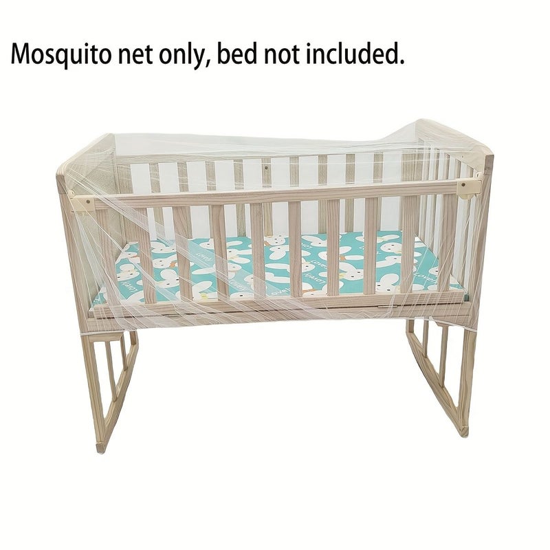 Baby Bed Safety Mesh Tent Breathable White Double Mosquito Net Easy Assemble Lightweight Crib Bassinet Playpen Insect Sunlight Protection Daycare Decor Gift - Image 1