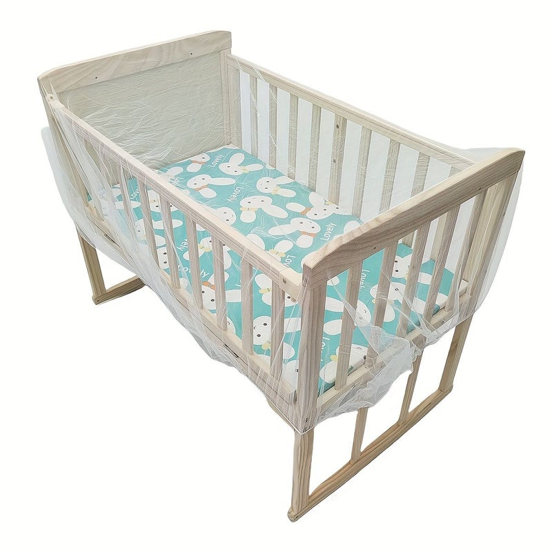 Baby Bed Safety Mesh Tent Breathable White Double Mosquito Net Easy Assemble Lightweight Crib Bassinet Playpen Insect Sunlight Protection Daycare Decor Gift - Image 5