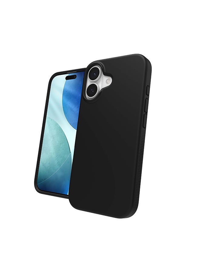 ZAGG iPhone 17 Case – Manhattan Snap MagSafe Compatible Slim Protective Silicone Cover with Graphene Strength & 13 ft Drop Protection – Flood Black - Image 3