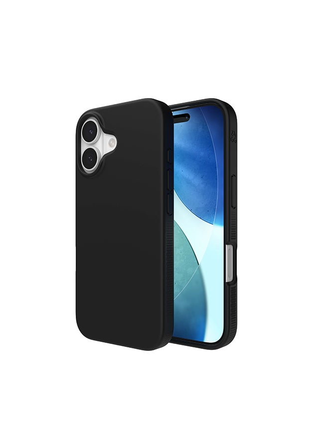 ZAGG iPhone 17 Case – Manhattan Snap MagSafe Compatible Slim Protective Silicone Cover with Graphene Strength & 13 ft Drop Protection – Flood Black - Image 4