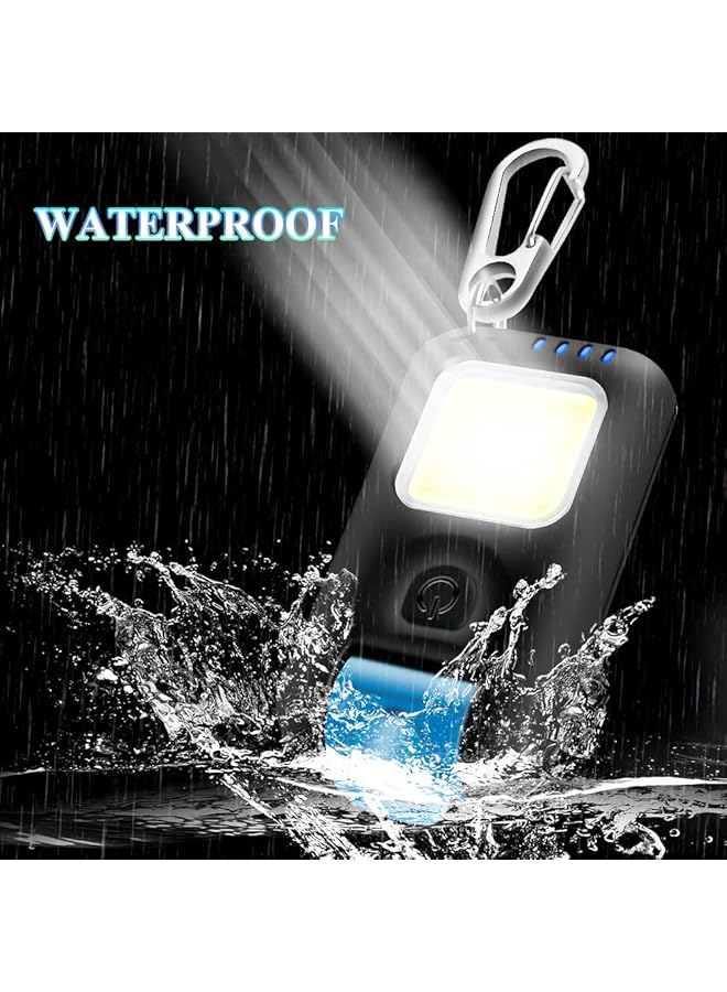 Generic Mini LED Flashlight Clip Light Rechargeable 270° Rotatable Headlamp Waterproof Pocket Light Torch Cap Lamp COB Keychain Flashlight for Indoor Outdoor Walking Running Hiking Camping Fishing  - Image 5