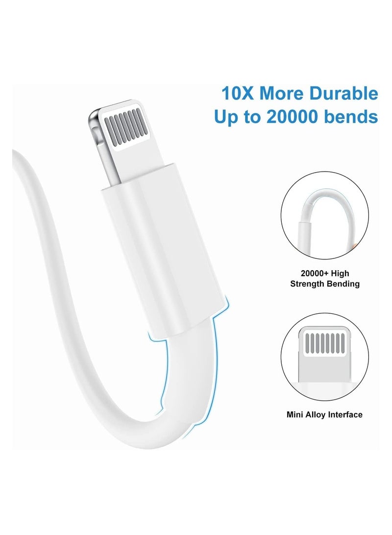 كابل لايتنينج لشاحن iPhone السريع، عبوتان من USB-C إلى كابل Lightning (6.6 قدم) شحن سريع متوافق مع iPhone14/14 Plus/14 Pro/14 Pro Max/13/13pro/12/12 Pro/12 Pro Max/11/ آي باد - Image 5
