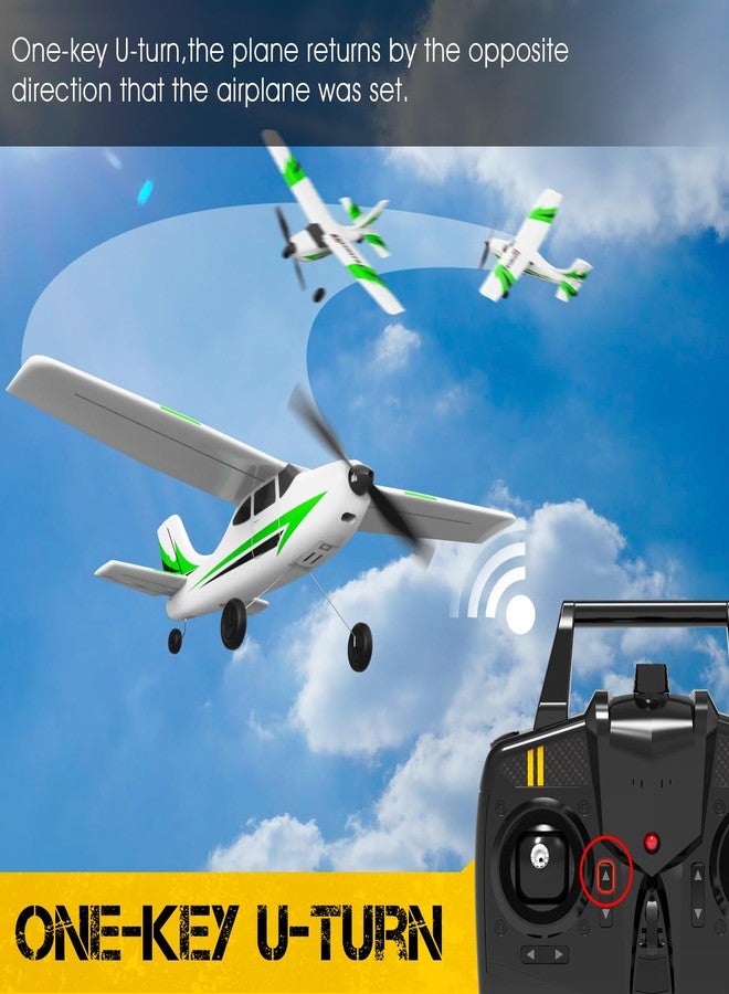 volantexrc RC Plane Trainer 3CH Remote Control Airplane with Prop Saver, 6-Axis Gyro Stabilizer & 3 Modes to Fly, Hobby Radio Controlled Aircraft RTF for Beginners, Adults (400mm,Green) - Image 4