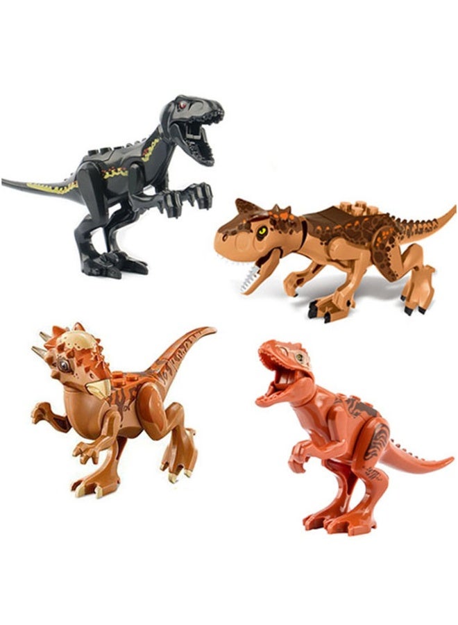 Loquat 16-Piece Dinosaur Building Block Set Toys Including Tyrannosaurus Rex, Dilophosaurus, Carnotaurus, Velociraptor, Giganotosaurus, Triceratops - Image 2