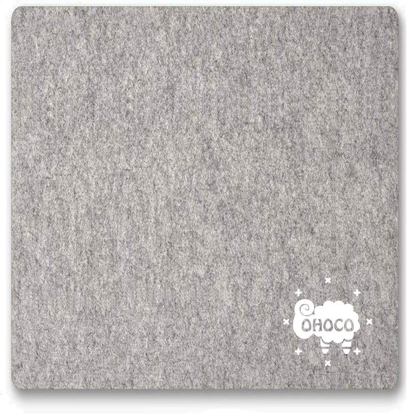 OHOCO Wool Pressing Mat for Quilting - 9" x 9" Portable Travel Size Felt Ironing Pad 1/2" Thick, 100% New Zealand Wool for Ironing, Sewing, Cutting on Ironing Board, Tabletop, Dryer, Countertop - Image 1