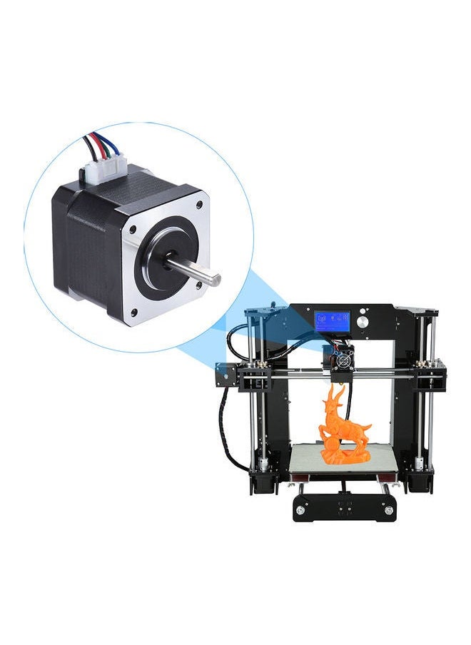 NIBEMINENT Replacement Stepper Stepping Motor With Cable For 3D Printer Silver/Black/White  - Image 4