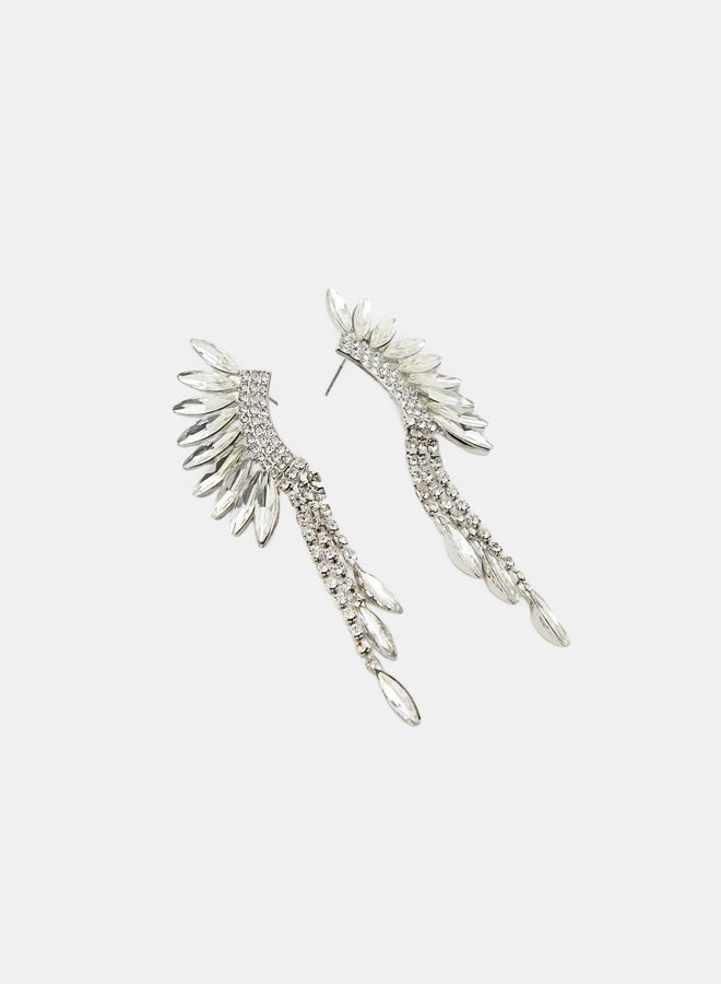 FOREVER 21 Rhinestone Box Chain Ear Crawlers  - Image 3