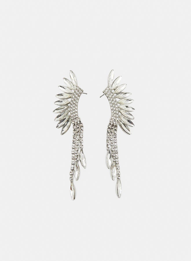 FOREVER 21 Rhinestone Box Chain Ear Crawlers  - Image 2