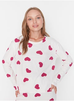 Ecru 100% Cotton Heart Tshirt-Jogger Knitted Pajamas Set THMAW21PT0566 - pzsku/Z5E7229C4F462EBF32A27Z/45/_/1730941485/ed63110b-ed5f-4538-8f22-0dec4d0e600e