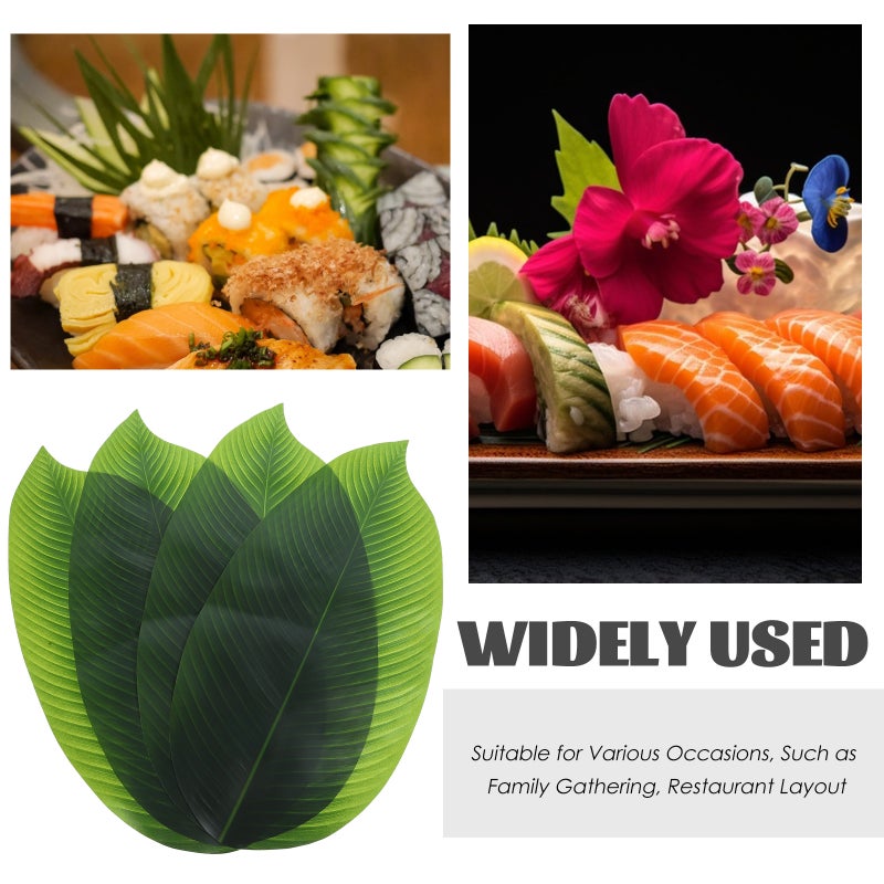 Banana Leaf Mats for Sashimi,Dining Decor with Realistic Design,Perfect for Gatherings - Image 3