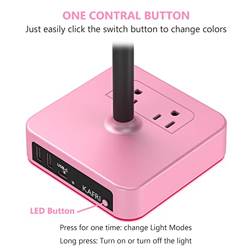 KAFRI RGB Headphone Stand with USB Charger Desk Gaming Headset Holder Hanger Rack with 3 USB Charging Port and 2 Outlet - Suitable for Gamer Desktop Table Game Earphone Accessories Girlfriend Gift - Image 5