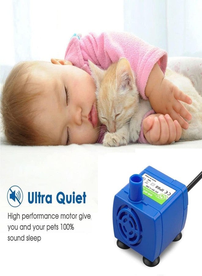 VinDox Cat Water Fountain Pump, Pet Fountain No LED Light Replacement Pump DR-DC160 Motor for 360° Cupcake Ceramic and Stainless Steel Cat Drinking Dispenser - Image 5