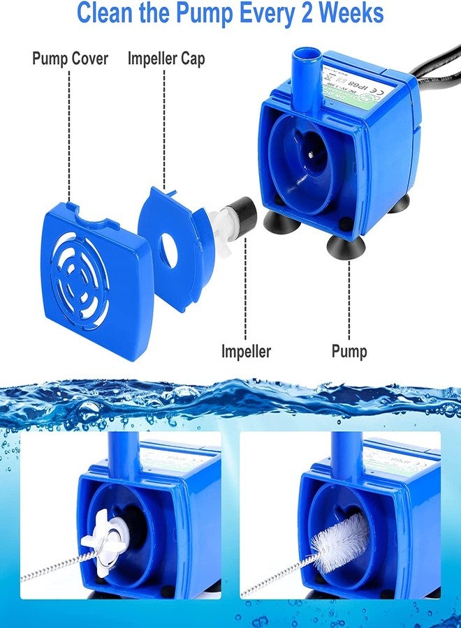 VinDox Cat Water Fountain Pump, Pet Fountain No LED Light Replacement Pump DR-DC160 Motor for 360° Cupcake Ceramic and Stainless Steel Cat Drinking Dispenser - Image 4
