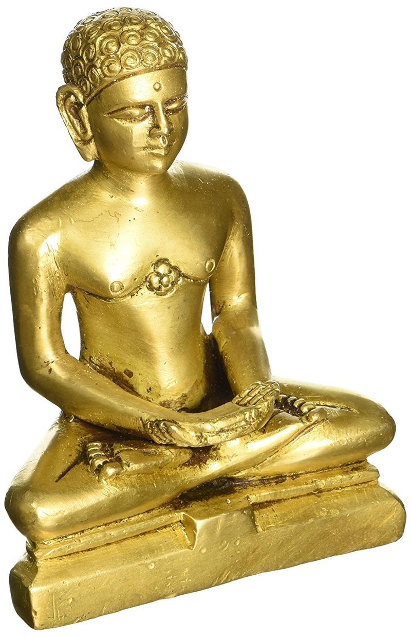 Idol Collections Jain Tirthankara Brass Statue Height 4.5 Inches - Image 1