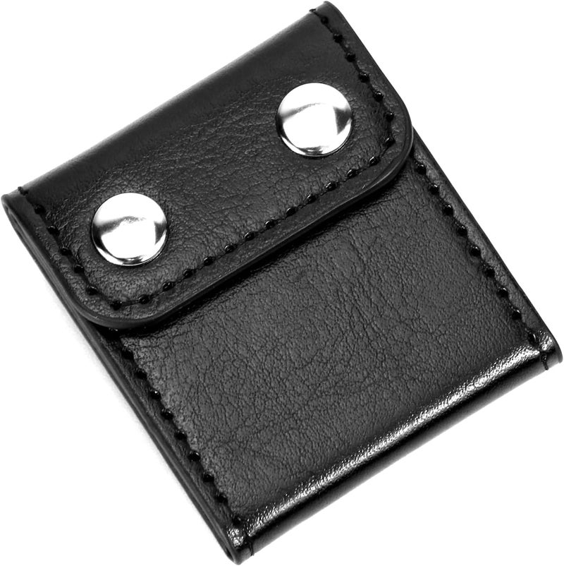 QWORK 2PCS Seat Belt Adjuster PU Leather Car Seat Belt Clip for Shoulder Neck Comfort (Black) - Image 5