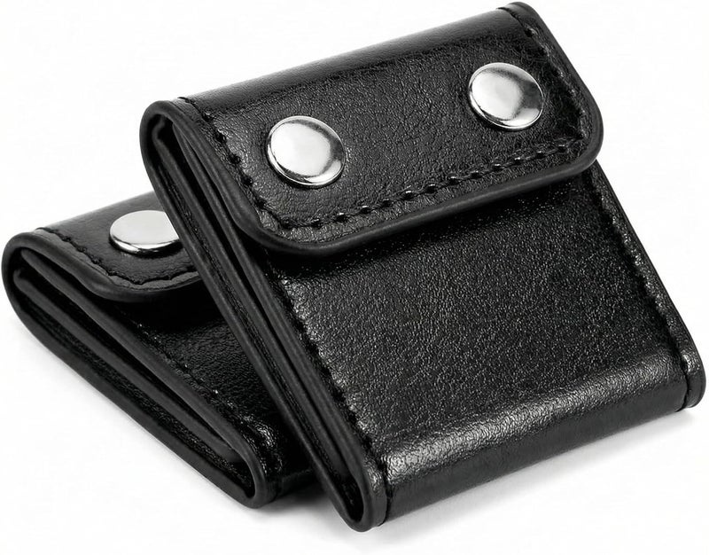 QWORK 2PCS Seat Belt Adjuster PU Leather Car Seat Belt Clip for Shoulder Neck Comfort (Black) - Image 1