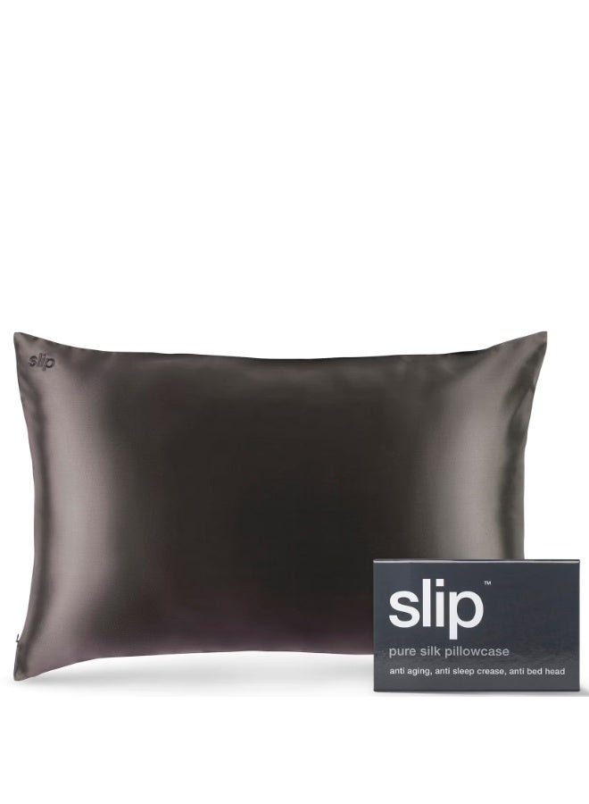 Slip Silk Pillowcase - Queen - Charcoal - Image 1