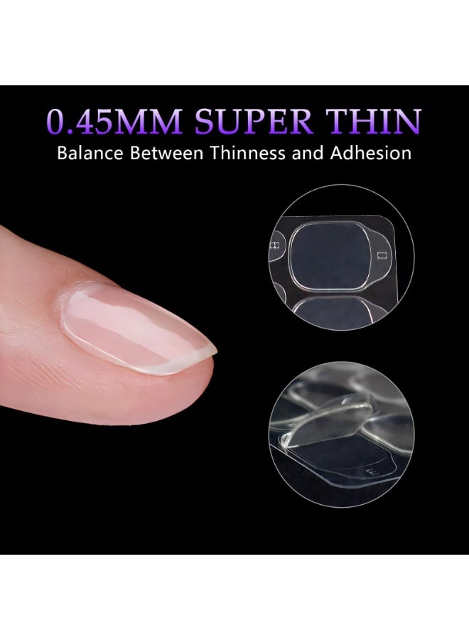 LUMYA 30 Sheets 720 Pcs Nail Adhesive Tabs, Double-Sided Nail Glue Stickers, Ultra Thin Breathable Nail Adhesive Glue Tapes, Reusable Nail Glue Tabs, Nail Sticky Tabs, Jelly Glue, Waterproof No Residue for Press On Nails Manicure (Clear) - Image 5