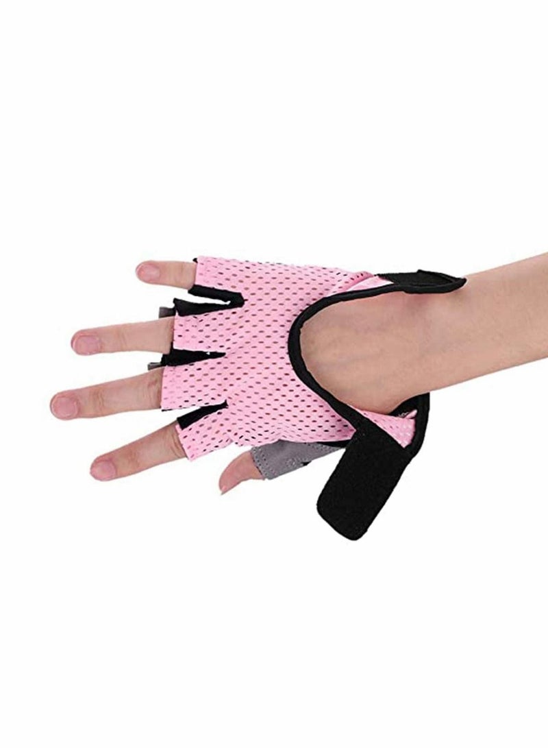 Excefore Fitness Gloves Anti-skid Training Gripper Gloves Half Finger Cycling Driving Gloves Mountain Road Biking Yoga Gloves Callus Guard Workout Weight Lifting Gloves Motorbike Riding Mittens - Image 2