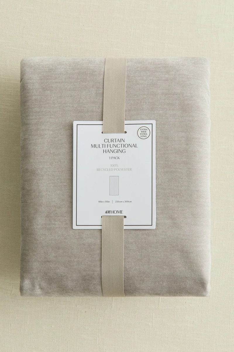 H&M 1-pack long and wide chenille curtain length