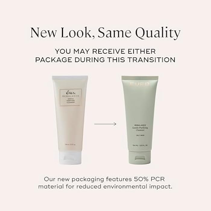 EVER Rebalance Gentle Purifying Cleanser – Purifying Gel Cleanser with Salicylic Acid & Willow Bark for Oily Skin, Deep Pore Cleanse & Blemish Control, Clean-Formulated - 3.5 fl oz - Image 2