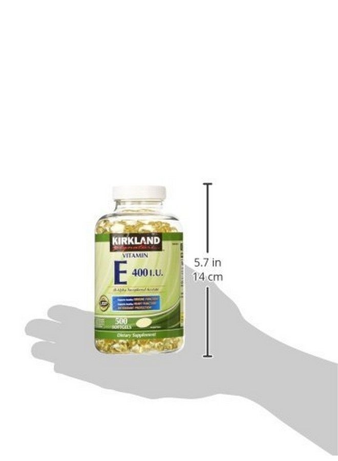 Kirkland Signature Kirkland Signature Vitamin E 400 IU, 500 Softgels (Pack of 2) (Total of 1000 Softgels)  - Image 3